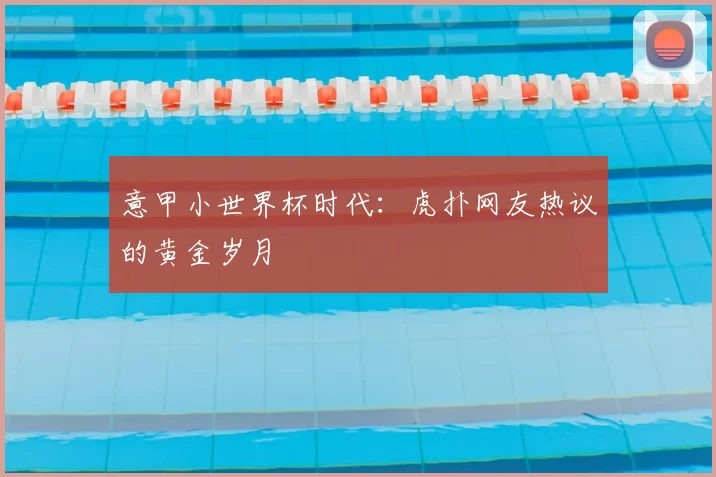 意甲小世界杯时代：虎扑网友热议的黄金岁月